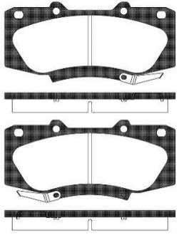 P1568304 WOKING Колодки тормозные дисковые Toyota Hilux 08>15 / перед (P15683.04) WOKING