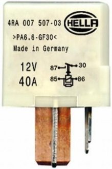 4RA 007 507-031 HELLA HELLA VW реле свічок розжарювання Caddy II,Golf III,Passat,T4 1.9D/TD