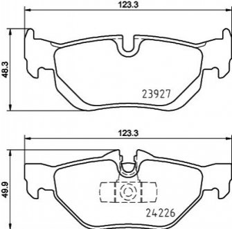 8DB 355 031-781 HELLA HELLA BMW гальмівні колодки задн. 3 E90 04-, X1/3 09-