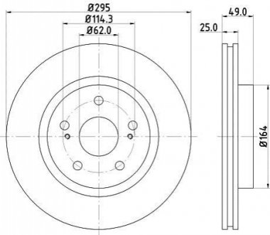 8DD 355 113-621 HELLA HELLA SUZUKI Диск тормозной передн.Grand Vitara 05-