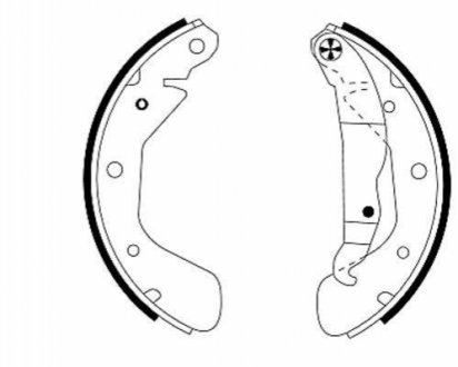 8DB 355 001-291 HELLA HELLA OPEL щоки гальмівні ASTRA, CORSA 92- (200*28)