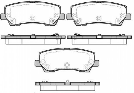 P1721315 WOKING Колодки тормозные дисковые Ford Mustang 15> / задн