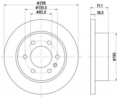 8DD 355 131-841 HELLA HELLA DB Диск гальмівний задній SPRINTER 3,5 18-