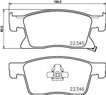 8DB 355 024-781 HELLA HELLA OPEL гальмівні колодки передн. ASTRA K 15-