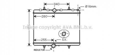 PEA2314 AVA COOLING Радиатор охлаждения двигателя (PEA2314) AVA