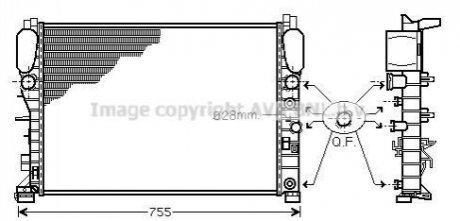 MSA2341 AVA COOLING Радиатор охлаждения двигателя (MSA2341) AVA