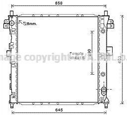 DWA2105 AVA COOLING Радиатор охлаждения двигателя (DWA2105) AVA