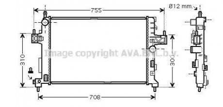 OLA2380 AVA COOLING Радиатор охлаждения двигателя (OLA2380) AVA