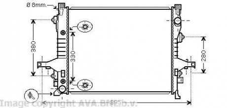 VO2133 AVA COOLING Радиатор охлаждения двигателя (VO2133) AVA