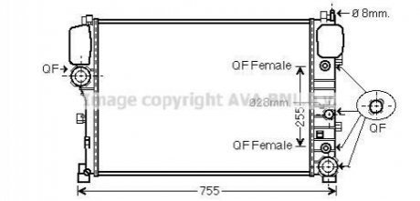 MS2447 AVA COOLING Радіатор, Система охолодження двигуна