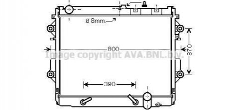 TO2490 AVA COOLING Радиатор охлаждения двигателя (TO2490) AVA