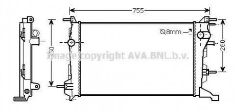 RT2410 AVA COOLING Радиатор охлаждения двигателя (RT2410) AVA