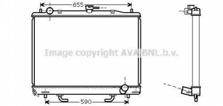 MT2163 AVA COOLING Радиатор охлаждения двигателя (MT2163) AVA