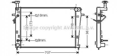 HY2211 AVA COOLING Радиатор охлаждения двигателя (HY2211) AVA