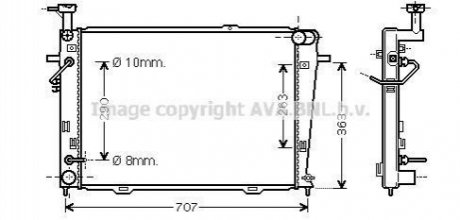 HY2127 AVA COOLING Радиатор охлаждения двигателя (HY2127) AVA