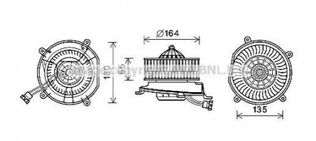 MS8674 AVA COOLING Вентилятор отопителя салона (MS8674) AVA