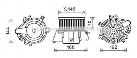 FT8437 AVA COOLING Вентилятор отопителя салона (FT8437) AVA