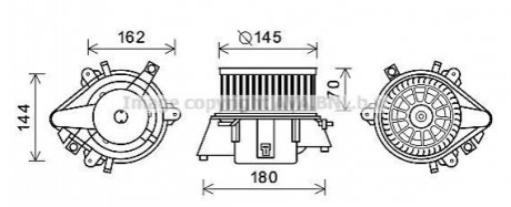 FT8438 AVA COOLING Вентилятор отопителя салона (FT8438) AVA