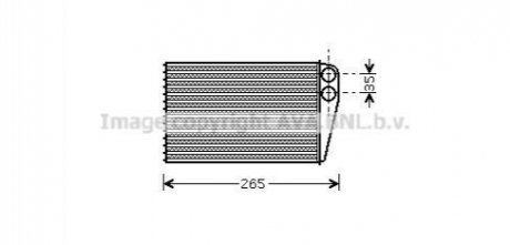 RTA6354 AVA COOLING Радиатор отопителя салона (RTA6354) AVA