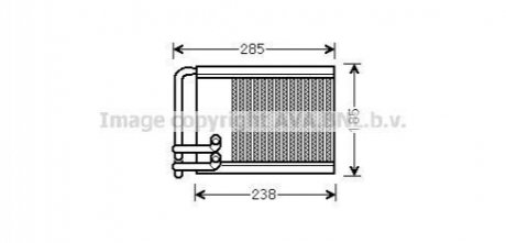 HYA6317 AVA COOLING Радиатор отопителя салона (HYA6317) AVA