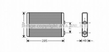 FT6325 AVA COOLING Радиатор отопителя салона (FT6325) AVA