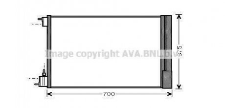 OLA5478D AVA COOLING Радиатор кондиционера (OLA5478D) AVA