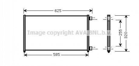 FTA5256 AVA COOLING Радиатор кондиционера (FTA5256) AVA