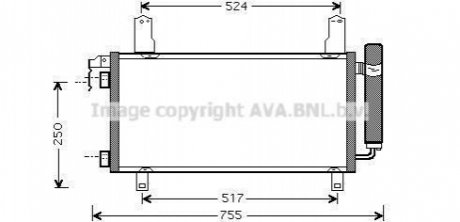 MZ5157D AVA COOLING Радиатор кондиционера (MZ5157D) AVA