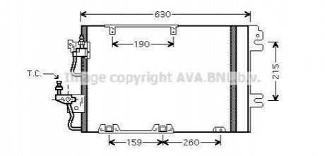 OL5367D AVA COOLING Радіатор кондиціонера Opel Astra H Zafira B (OL5367D) AVA