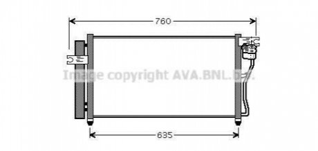 HY5178D AVA COOLING Радіатор кондиціонера Hyundai Accent 1,4-1,6i 05>10 (HY5178D) AVA