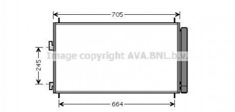 TO5410D AVA COOLING Радиатор кондиционера (TO5410D) AVA