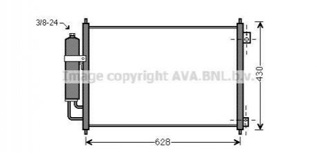 DN5328D AVA COOLING Радиатор кондиционера (DN5328D) AVA