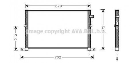 FD5334 AVA COOLING Радиатор кондиционера (FD5334) AVA