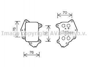 PE3396 AVA COOLING Радіатор масляний PSA Berlingo Partner 1,6HDI 05> 08> , Nemo Bipper 1,4HDI , Focus II C-max 1,6d (PE3396) AVA