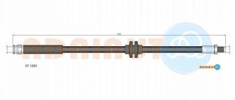 07.1263 ADRIAUTO ADRIAUTO PEUGEOT Гальмівний шланг зад. BOXER 2.0-3.0 06-, CITROEN JUMPER 2.0-3.0 06-, FIAT DUCATO 2.2-3.0 06-