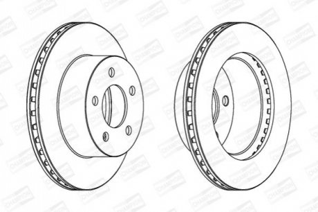 562802CH CHAMPION CHAMPION JEEP диск гальмівний передній Cherokee,Grand Cherokee,Wrangler 84-07