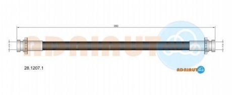 28.1207.1 ADRIAUTO ADRIAUTO NISSAN шланг гальмівний задн. Primera P11 -01 (бараб. гальм.)