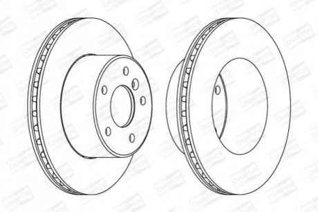 562685CH-1 CHAMPION CHAMPION LANDROVER диск гальмівний передн.Discovery II 98-04