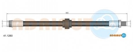 41.1260 ADRIAUTO ADRIAUTO RENAULT шланг гальмівний передн. Espace -02 (+ABS)