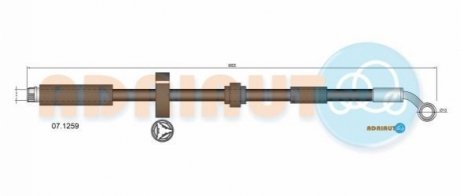 07.1259 ADRIAUTO ADRIAUTO CITROEN Гальмівний шланг лів. DS3 1.6 Racing 11-