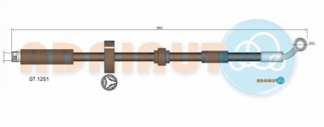 07.1251 ADRIAUTO ADRIAUTO CITROEN Гальмівний шланг прав. DS3 1.6 11-