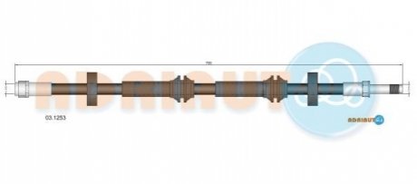 03.1253 ADRIAUTO ADRIAUTO VW шланг гальмівний передній Audi A6/7 10-