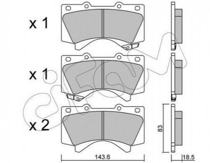 822-821-0 CIFAM CIFAM TOYOTA гальмівні колодки передн.Land Cruiser 4.7/4.5d 08-