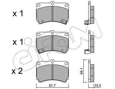 822-196-0 CIFAM CIFAM MAZDA Гальмівні колодки передн. 323 89-, Kia