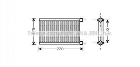 BW6344 AVA COOLING Радіатор обігрівача салону BMW 3E90 1E87 Denso ver. (BW6344) AVA