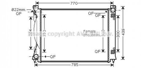 AI2236 AVA COOLING Радиатор, Система охлаждения двигателя