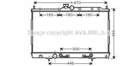MT2197 AVA COOLING Радиатор, Система охлаждения двигателя