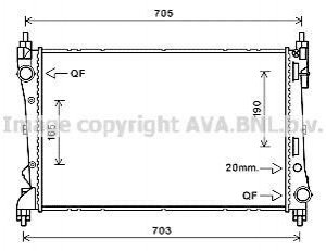 FTA2449 AVA COOLING Радиатор, Система охлаждения двигателя