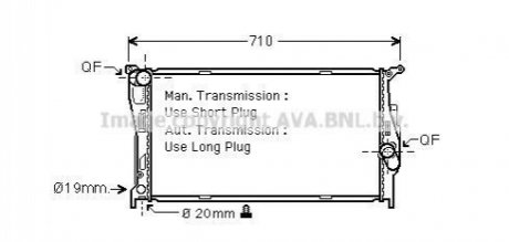 BWA2293 AVA COOLING Радиатор, Система охлаждения двигателя