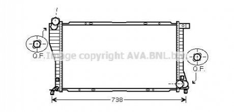 BW2234 AVA COOLING Радиатор, Система охлаждения двигателя